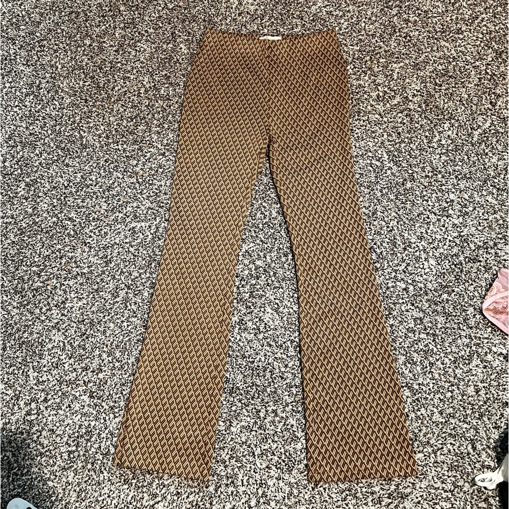 Pull on flare printed pants